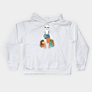 Shopaholic Doo Doo duck Kids Hoodie